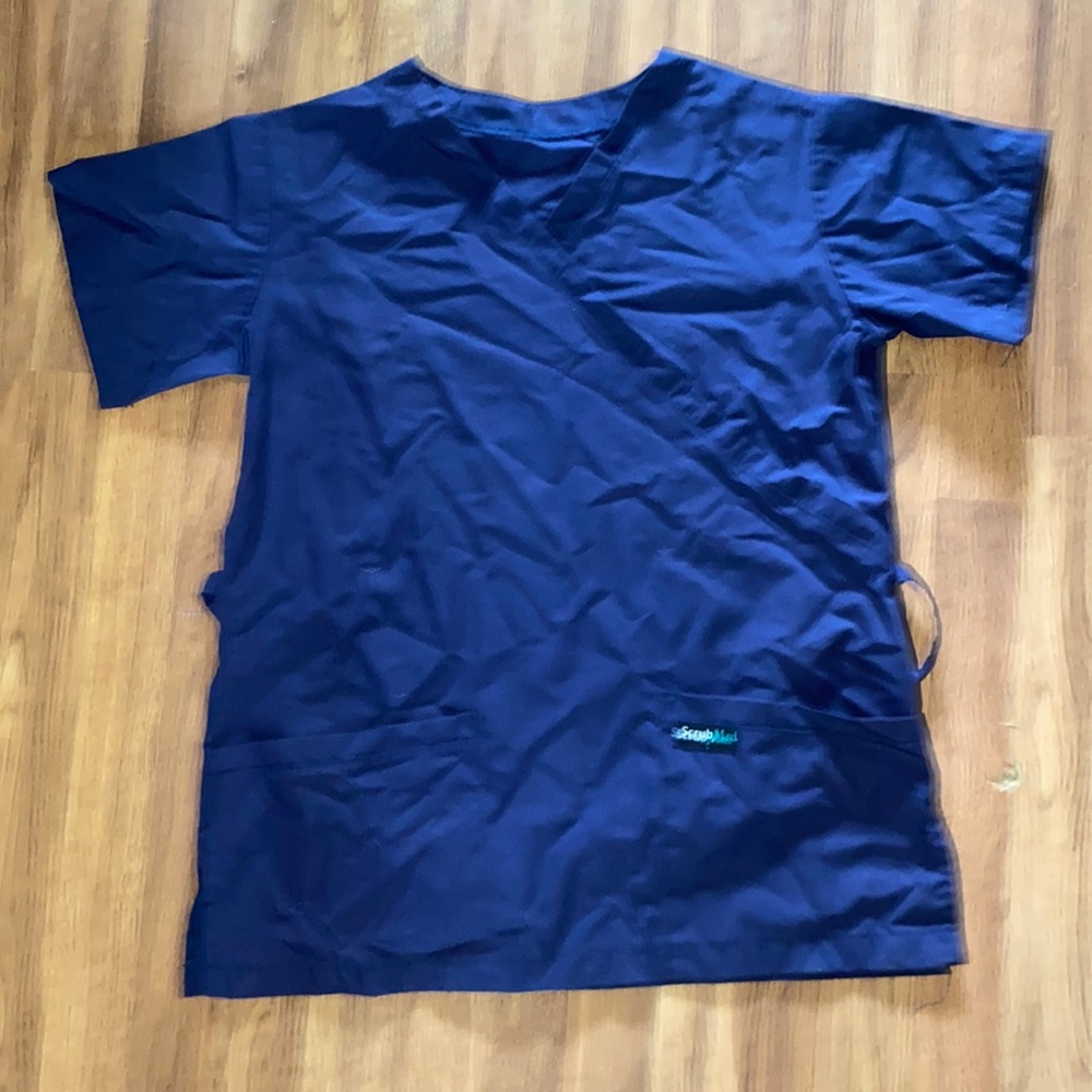 Navy blue maternity scrubs